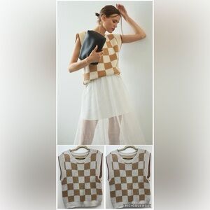 Anthropologie Maeve | Checkered Sweater Vest
Size: small
